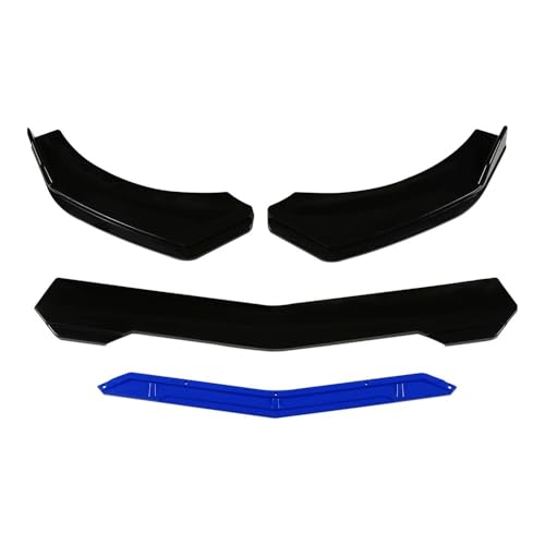 WYKRB Front Spoiler Diffuser Compatible with Porsche Panamera 2012-2022, ABS Plastic Lip Chin Spoiler, Gloss Black + Red/Black/W