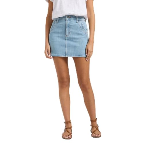 Jupe mini Lee double seamed en jean denim pour femme