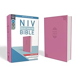 NIV, Value Thinline Bible, Large Print, Leathersoft, Pink, Comfort Print Imitation Leather – Large Print, November 21, 2017
