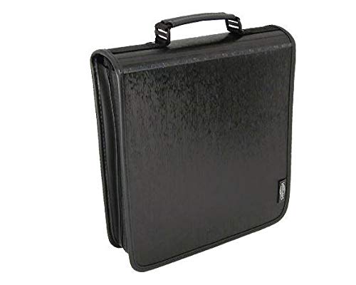 Archivador porta CD DVD o Blu-Ray con capacidad para 200 CDs en PVC. Con anillas, transporte reforzado y cremallera de seguridad