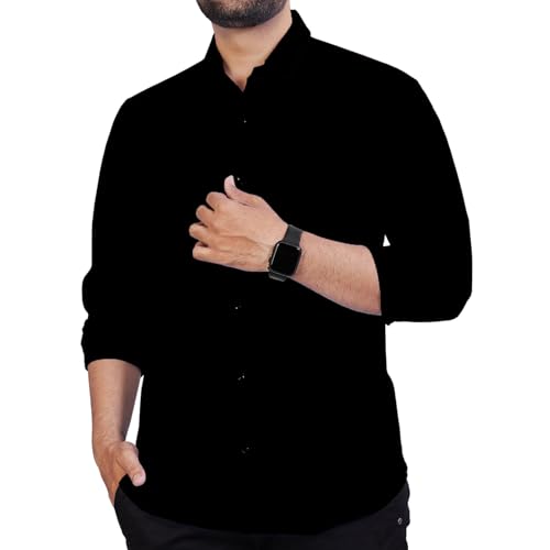 Image of Univibe Men's Slim Fit Full Sleeve Spread Collar Cotton Blend Shirt for Men and Boys