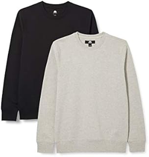 Hikaro Men's Longsleeve Crew Neck Sweatshirt, Pack of 2