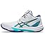 white/asics blue