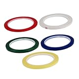 LIFKOME 5 rollos Pegatinas para Violín Adhesivas Colores Diferentes Cinta de Diapasón para Principiantes Instrumentos de Cuerda Fácil de Pegar y Quitar Sin Daños