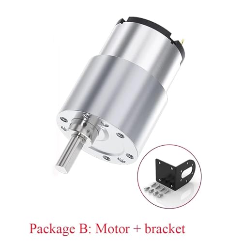 Moteur réducteur JGB37-520 robuste engrenages métal puissance 24V - 5