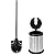 Casaphoria Stainless Steel Toilet Bowl Brush and Holder set for Deep Cleaning,Bowl Scrubber Brush with Lid for Bathroom,Deluxe Freestanding Toilet Brush and Plunger Combo