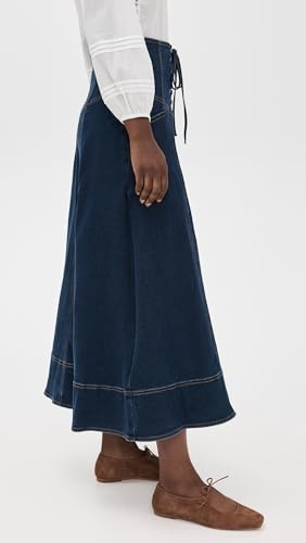 MOON RIVER Women's Denim Midi Skirt4