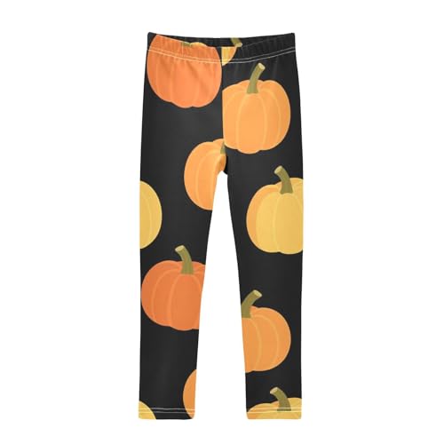 Thanksgiving Pumpkins Pattern Girls Leggings Stretchy Dance Pants for Kids