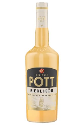 POTT Eierlikör (1x0,7l) 16% vol - Mit echtem Übersee Rum - Weich, aromatisch, mit feiner Vanillenote, zum Backen, für sahnige Cocktails oder pur genießen, laktosefrei