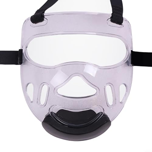 Protector de Taekwondo con ventilación para la cabeza, visera transparente, protección de barbilla de espuma suave