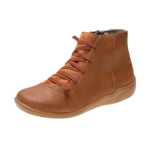 Bottines pour femmes balades hivernales FGRID chaussures compensées jaunes 43