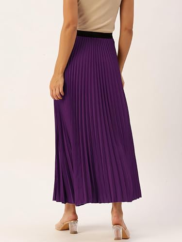 Image of ZWERLON | Women Accordian Pleat Maxi Flared Skirt
