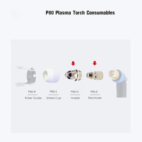 Kit buse électrode P80 de haute précision 1,5 mm pour plasma à air