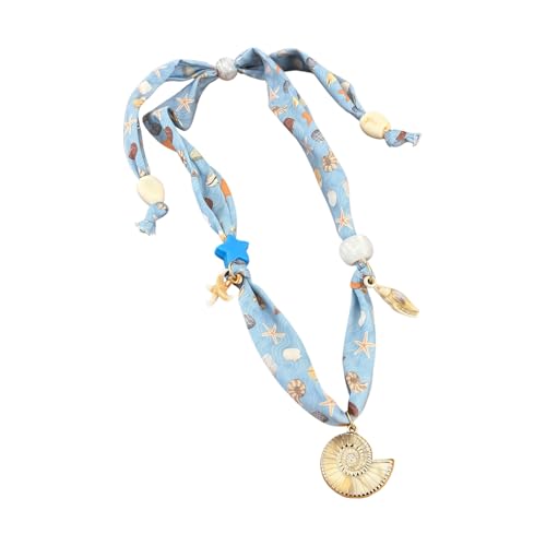 Collar playero bufanda floral cadena cómoda que no pesa ni quema 4