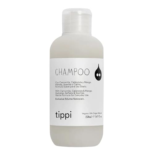TIPPI Champú Natural con Camomila, Caléndula y Mango, Vegano, 250ml