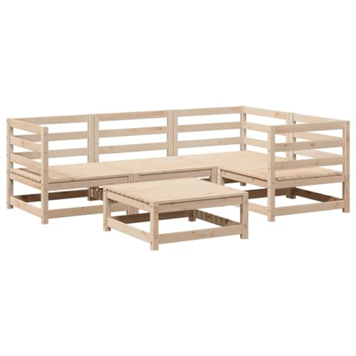vidaXL Salon de Jardin 5 pcs Bois de pin Massif