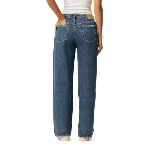 Levi Strauss Signature Gold Women's Heritage Original Wide Leg Jeans Mid-Rise Stretch Denim3