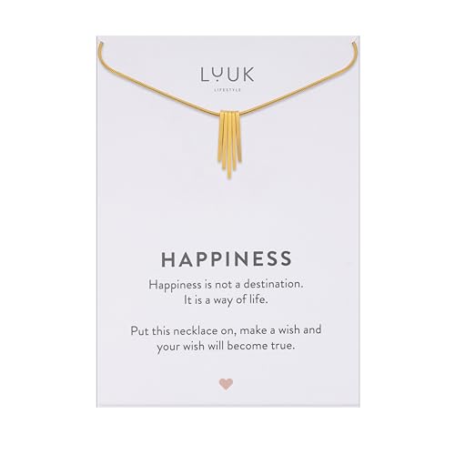 LUUK LIFESTYLE Necklace with Pendant, Waterproof Stainless Steel Chain, Elegant Design & Everyday Necklace for Women, Jewelry Gift Idea