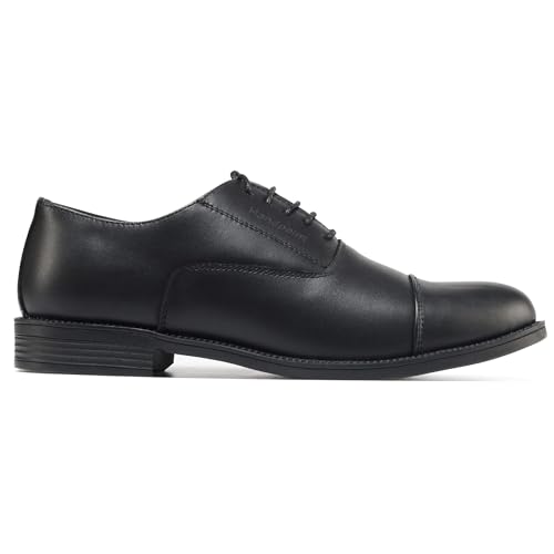 CONRAD Men's Black Safety Executive Oxford Dress Shoes - Oil Resistant, Slip Resistant, Kevlar Protection, Breathable EH Work Shoe2