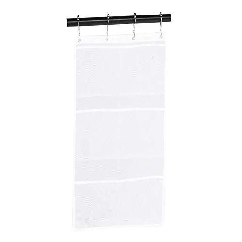 Yosooo 6 Pockets Mesh Shower Organiser Bathroom Over The Door Hanging Mesh Pockets Storage Bag Holder Hanging Caddy