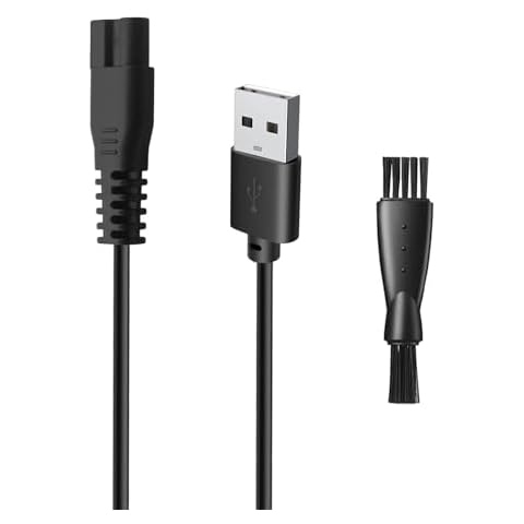 wotdmu Dog Charger Replacement HOLDOG Dog Clippers Charger Cord, 5V USB Charging Cord Charger Cable with 1 Cleaning Brush, 3.3ft Power Cord Cover
