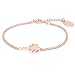 Produktbild Palmen Armkettchen in Rosegold Stainless Steel - Edelstahl - Armband Palme / Palm Tree Größenverstellbar 16 cm bis 19 cm (Rosegold)