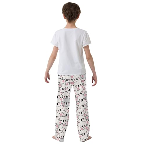 Koala Family Boys Long Pants Soft Trousers Elastic Waist Kids Lounge Bottoms with Pockets S-XL3