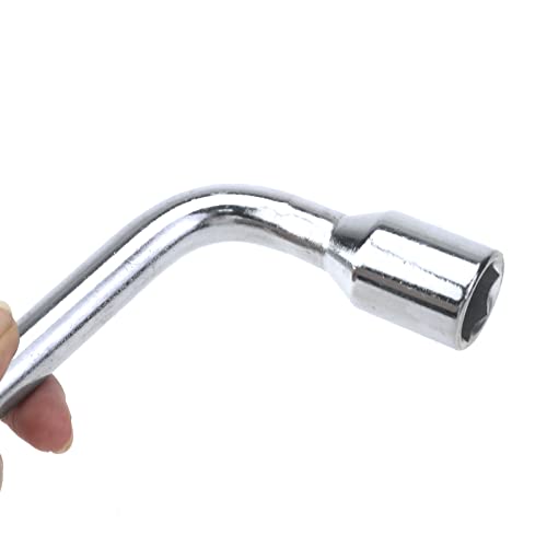 Image of Bitray Car Spare Tire Lug Wrench 17mm Metric L Type Hexagon Slotted End Socket Wrench Car Truck Tire Repair Tool