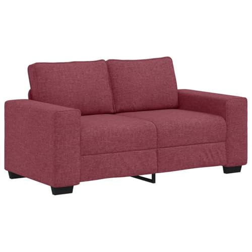 Qnhdfrt 3er Sofa Set Weinrot mit 2-Sitzer 3-Sitzer und Sessel in Samtoptik Polyestergewebe Metall Holzrahmen Bequeme Lounge Möbel für Wohnzimmer Jugendzimmer Büro Balkon – Bild 6