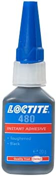 LOCTITE 480, Impact Resistant Liquid Adhesive, Instant Adhesive for Demanding Bonding, Fast Curing Cyanoacrylate Glue Instant Adhesive for Many Materials, 20g