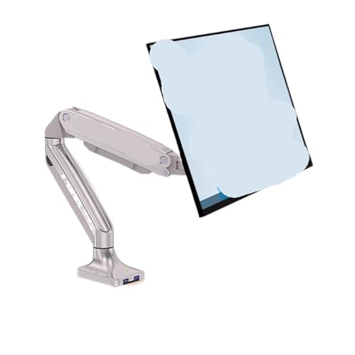 Support écran levage pression d'air bras articulé rotatif hauteur réglable argent 110Silver