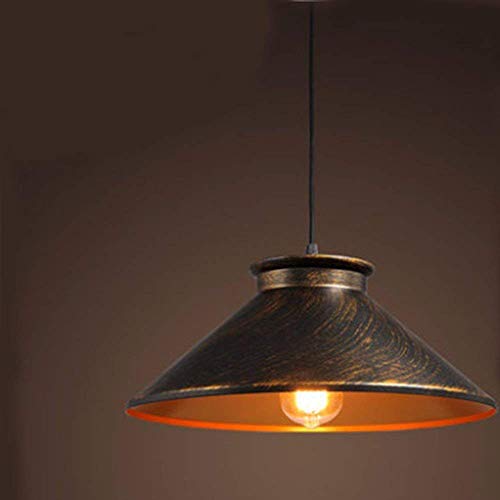 Lámpara colgante industrial GZZ de hierro con pantalla decorativa de 32X19Cm para casa