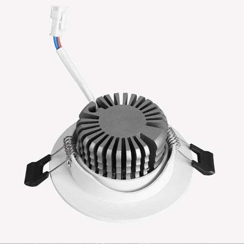 Downlight plat de rénovation spot encastrable 7W dimmable au design rond épuré - 5