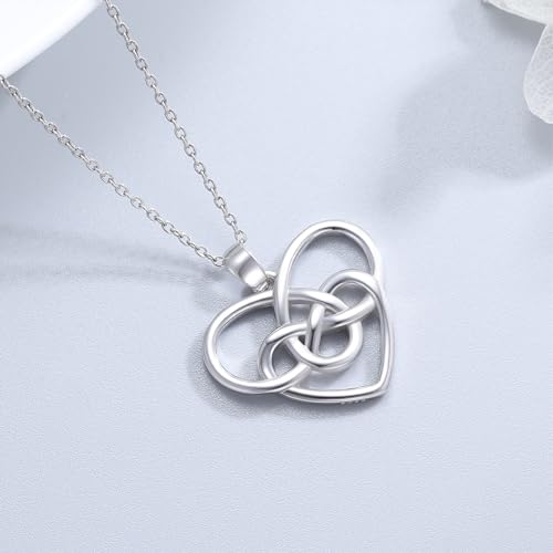 Celtic Necklace for Women 925 Sterling Silver Celtic Knot Pendant Necklace Irish Jewelry Gift for Women3