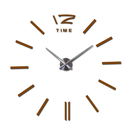 Horloge murale 3D silencieuse en acrylique transparent sans tic-tac pour salon