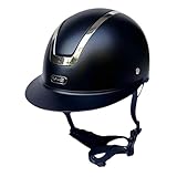 LeeQinersw Kinder Reithelm für Outdoor Sportarten mit Herausnehmbarem Futter, Verstellbar Und Einfach zu Bedienen, Professionelle Kopfbedeckung für Zubehör, Schwarz