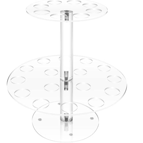 Support pour cornets de glace 24 trous en acrylique transparent
