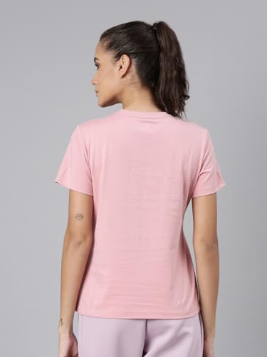 Image of XTEP Comprehensive Training Series, Crew Neck Style, Slim Fit, Short Sleeve, Twill Weave, Sports Tshirt 100% Cotton T-Shirt for Women (Pearl White, Pink, Blue)