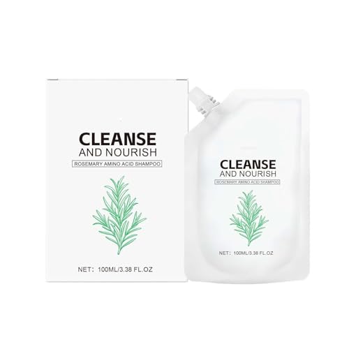 Refrescante champú para el cabello liso y brillante, champú de crecimiento de cabello de romero, espesas y fortalece el cuero cabelludo, para pelos secos y dañados (1PC)