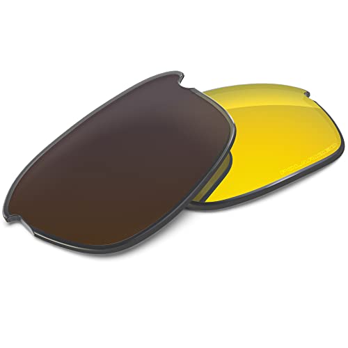 Image of Performance Replacement Lenses Compatible with Oakley Bottle Rocket OO9164 Polarized Etched-Golden Yellow