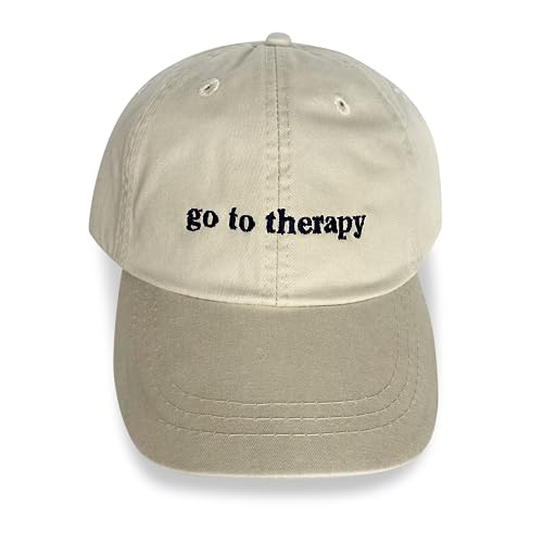 Gorro de beisbol "Go to Therapy" unisex con bordado azul