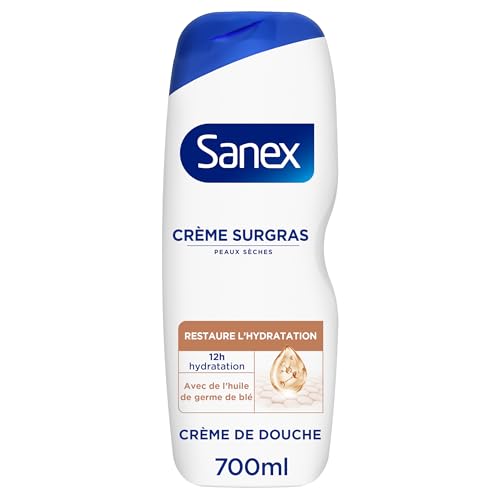Crème de Douche Derma Care Surgras Sanex pour peaux sèches 700ml