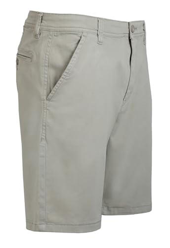 JUST LOOK Mens Chino Shorts Slim Fit Stretch Cotton Half Pants Chino Shorts Smart Summer Casual (UK, Waist, 36, Regular, Regular, Stone)