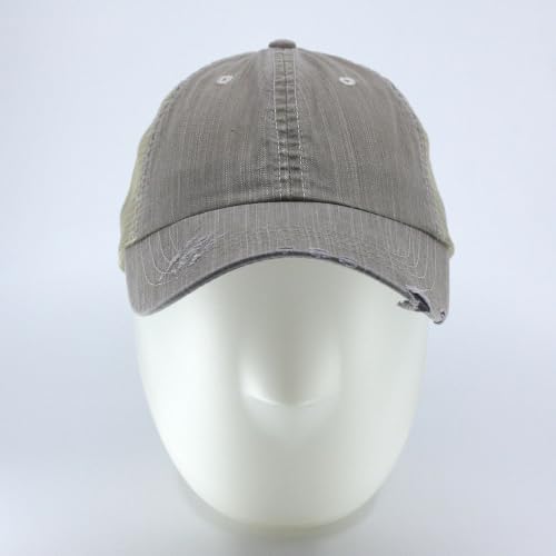 Image of The Vintage Year Distressed Cotton Unstructured Soft Mesh Breathable Adjustable Dirty Wash Dad Hat Trucker Baseball Cap