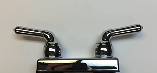 Stonecrest Dual Control 4" Non-Metallic Shower Faucet Valve With Tea-Pot Style Handles, Chrome Finish #TOP3