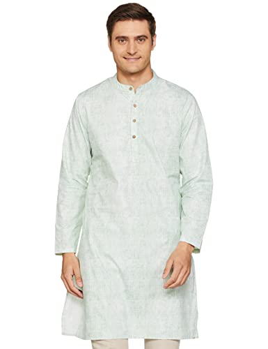 Image of Amazon Brand - Symbol Men Cotton Printed Long Kurta (Regular Fit)