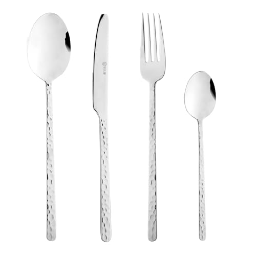 WOLFF - Faqueiro de Aço Inox Veneza 16 Peças - Jogos de Talheres - Mesa Posta - Serve 4 Pessoas