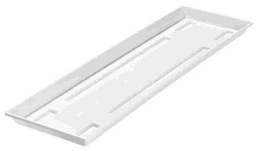 Weißer Blumentopf-Untersetzer, Rechteckig, 92x36 Cm – Für Große Töpfe