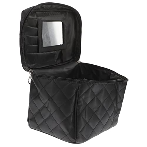FOMIYES Bolsa de cosméticos Plegable Bolsa de Maquillaje con Espejo LED Neceser Makeup Bag maletin de Maquillaje Estuche de Viaje de Maquillaje Bolsa de Almacenamiento de niña poliéster