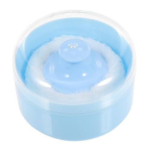 OUNONA 1Set Fluffy Body Powder Puff Case Kit Powder Puff Container with Powder Puff for Easy Application for Home Use Minimizes Powder Loss Durable Design